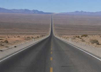 La carretera recta más larga del mundo: un reto en medio del desierto