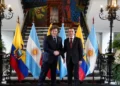 Javier Milei y Daniel Noboa firman acuerdos bilaterales en Quito